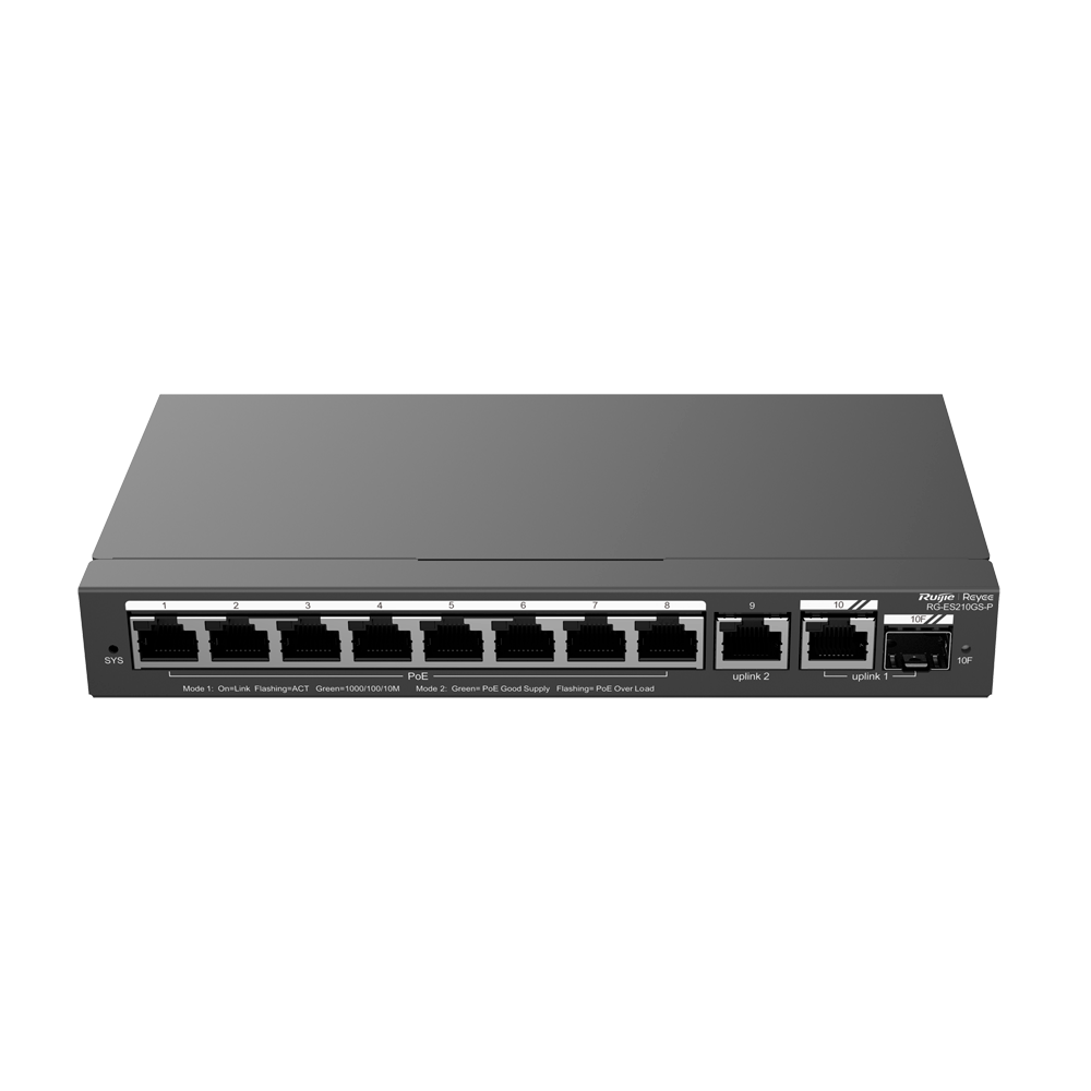 Switch PoE Reyee - 8 Portas