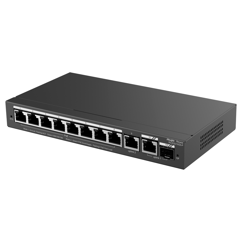 Switch PoE Reyee - 8 Portas